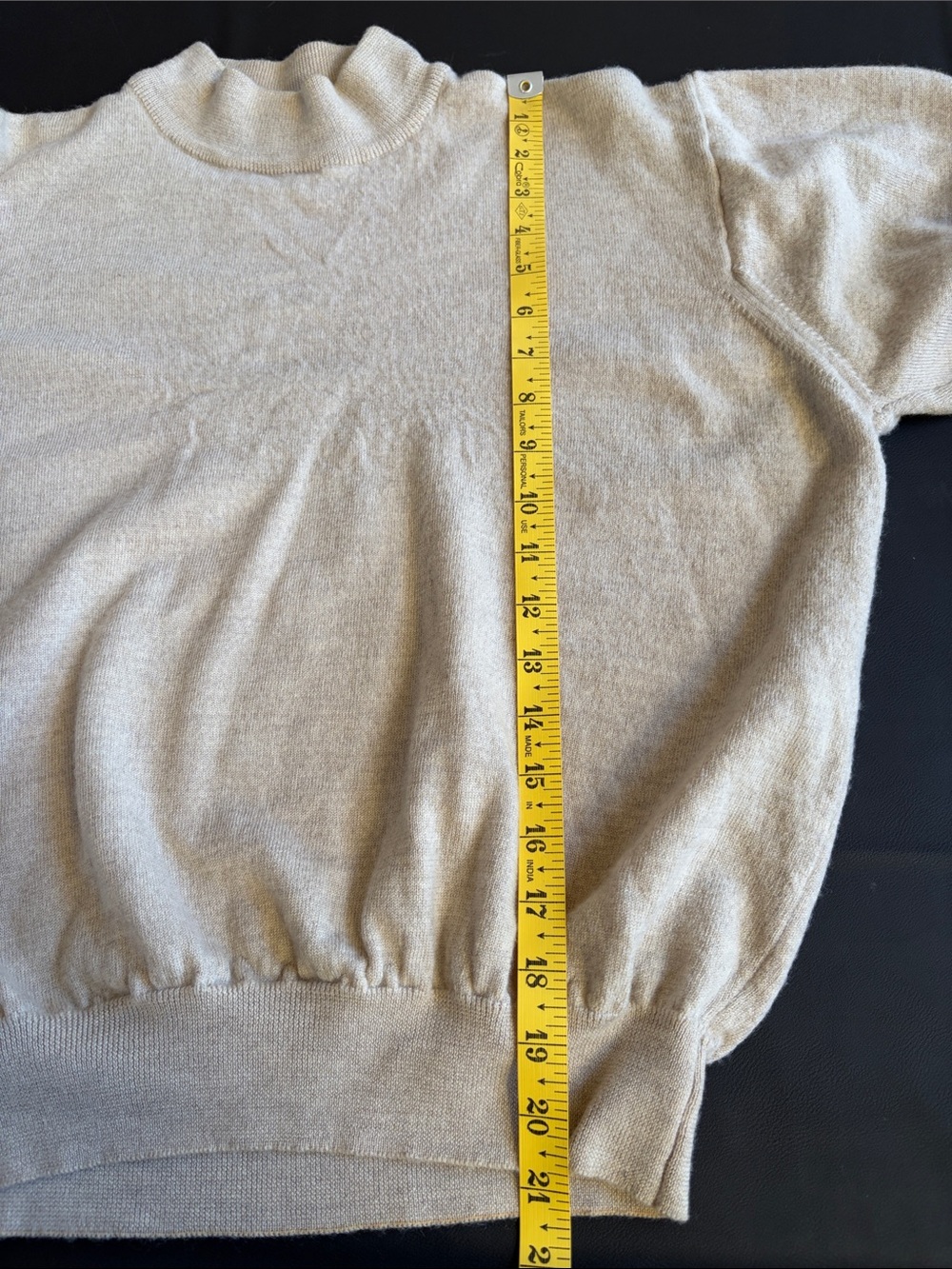Brandini Made in Italy Cream 100% Wool Mock Neck Sweater Size L - Picture 7 of 7